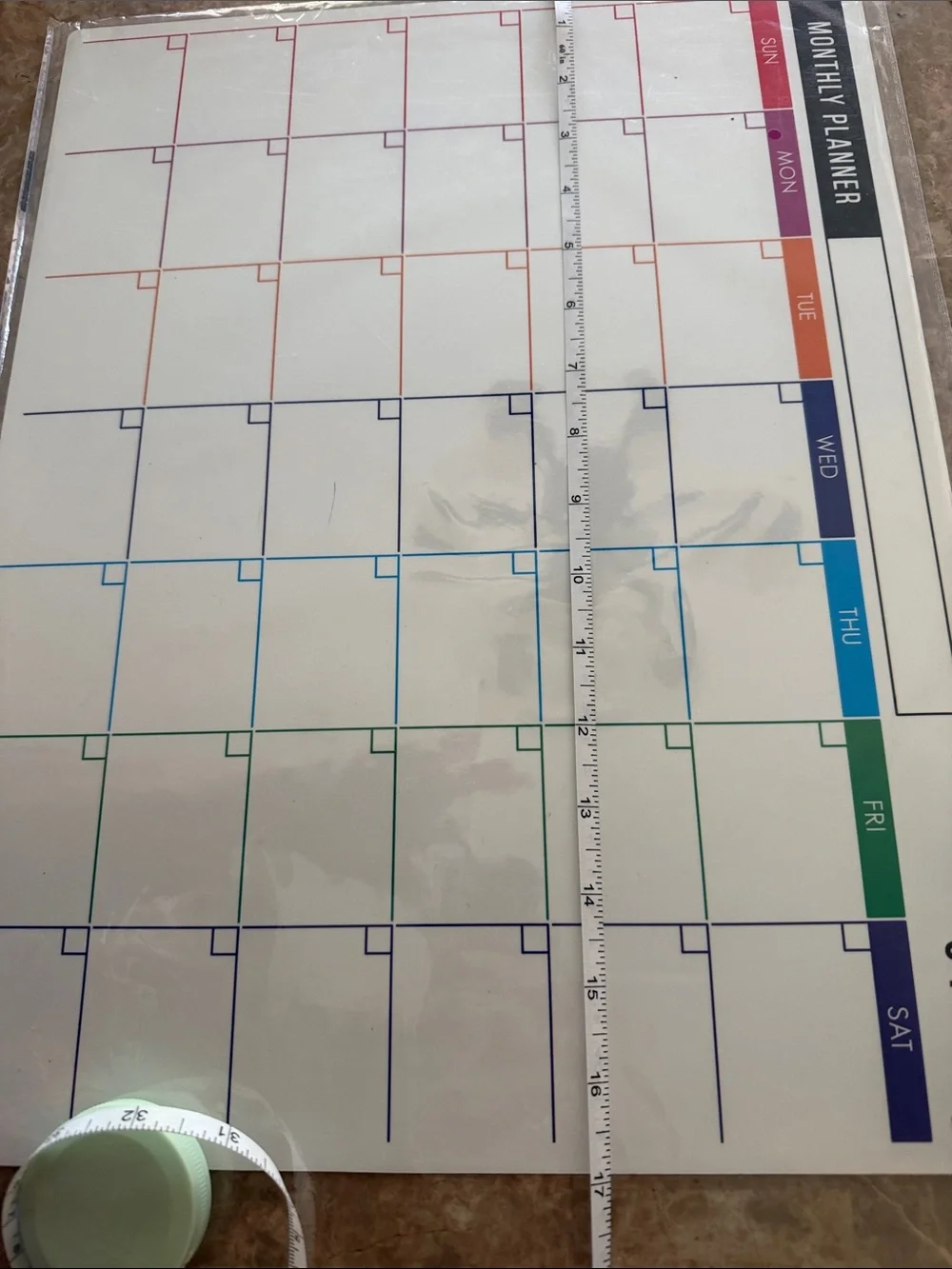 Monthly Magnetic Planner - White with Multi-Color Accents NWOT